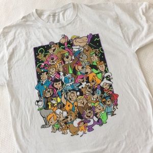 Vintage Hanna Barbera White Cotton Tee L
